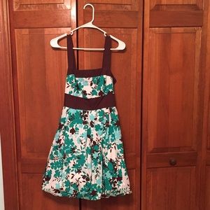 SOLD     Speechless- teal and brown floral dress